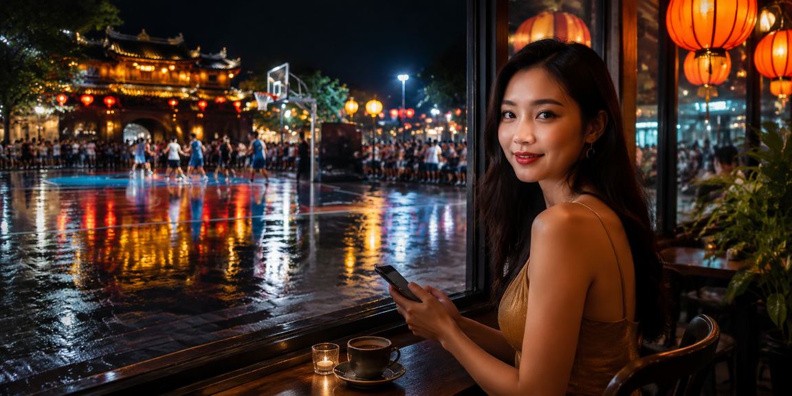 Người hâm mộ bóng rổ Huế thưởng thức cà phê và theo dõi cá cược trực tuyến