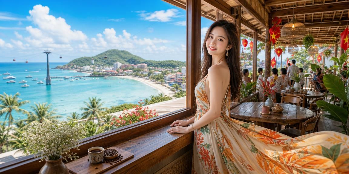 Người hâm mộ thể thao Phú Quốc theo dõi kết quả bóng đá và đặt cược qua điện thoại bên ly cà phê